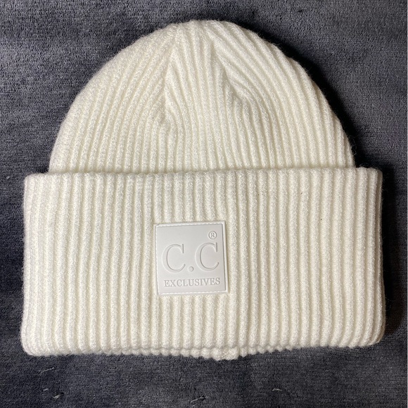 C.C. Boutique Accessories - C.C. Exclusive Cream Cuffed Beanie